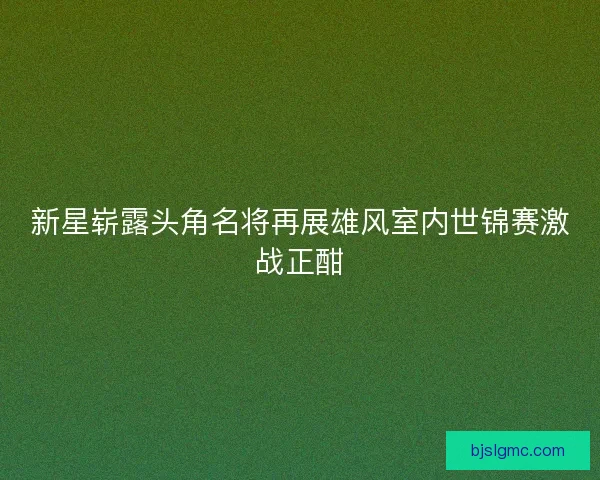 新星崭露头角名将再展雄风室内世锦赛激战正酣